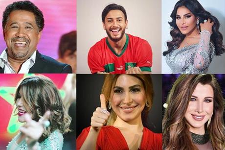 نجوم الفن العربي يعبرون عن فرحتهم بفوز المنتخب المغربي