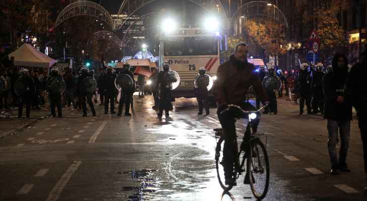 توقيف ١٨ شخصا في بروكسل خلال حوادث أعقبت مباراة المغرب وكندا في المونديال
