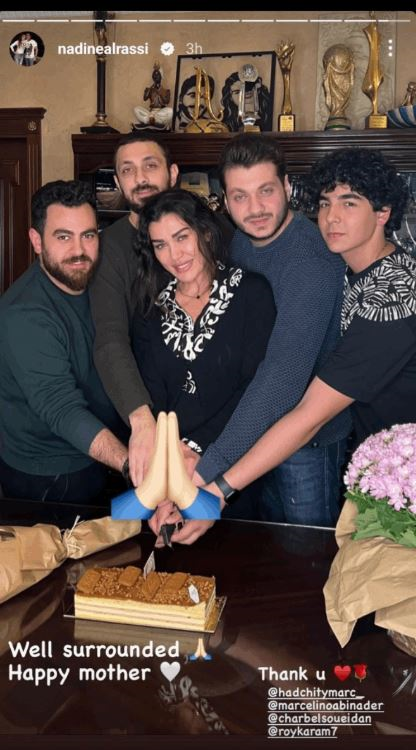 صورة حول : ابن نادين الراسي يفاجئها في عيد الام بعد فترة غياب طويلة ابن نادين الراسي يفاجئها في عيد الام بعد فترة غياب طويلة