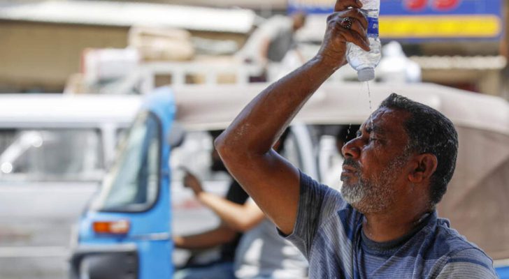 أعلى درجات حرارة تم تسجيلها في الأردن