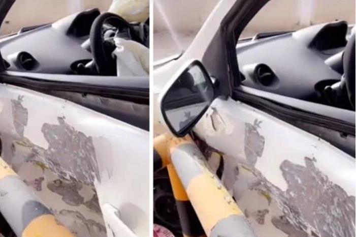 شاهد فتاة توثق تعرضها لحادث مروع في احدى الدول