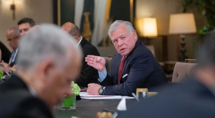 الملك: نرفض أي تفكير بإعادة احتلال أجزاء من غزة أو إقامة مناطق عازلة فيها