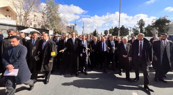 مسيرة للمحامين تنديدا باغتيال العاروري وتضامنا مع الأهل في غزة بالعاصمة عمان