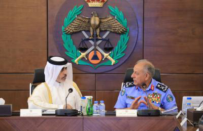 مدير الأمن العام يلتقي وكيل وزارة الداخلية القطرية للشؤون الأمنيّة والوفد المرافق له