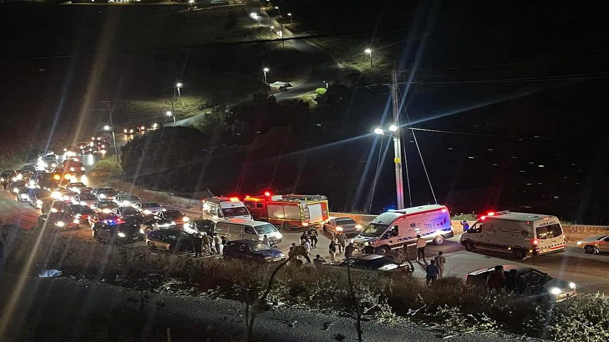 مصدر امني : إصابه 4 أشخاص بحادث جنوب إربد أمس الجمعة (فيديو)