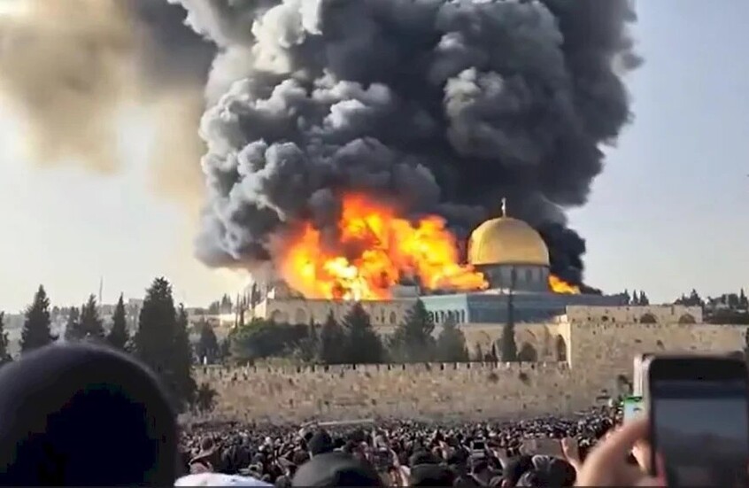 انتشر فيديو تحريضي من جماعات اسرائيلية لحرق المسجد الأقصى وغضب واسع(فيديو)