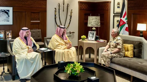 صورة حول : عاجل | الملك يستقبل وزير دفاع السعودية ويؤكد عمق العلاقات عاجل | الملك يستقبل وزير دفاع السعودية ويؤكد عمق العلاقات