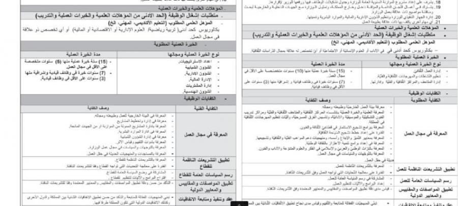 وظائف قيادية شاغرة في رئاسة الوزراء