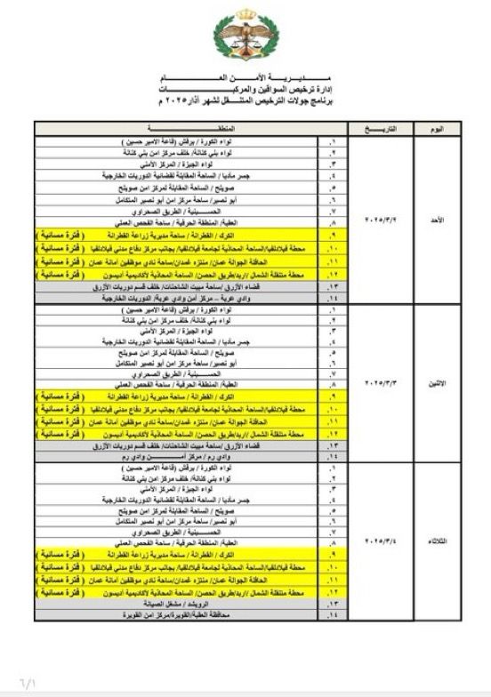 عاجل|| إدارة الترخيص تحدد أوقات الدوام بشهر رمضان (تفاصيل)