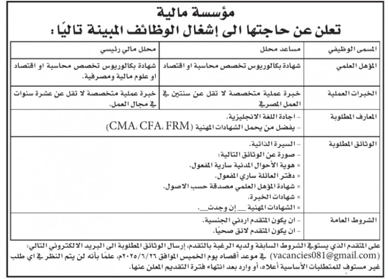 بالاسماء .. وظائف حكومية ومقابلات شخصية اليوم الاثنين