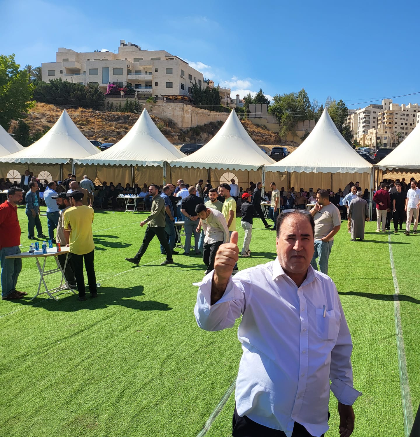 حشود غفيرة تشارك مروان الركيبات حفل زفاف نجله المهندس عبدالله في دابوق