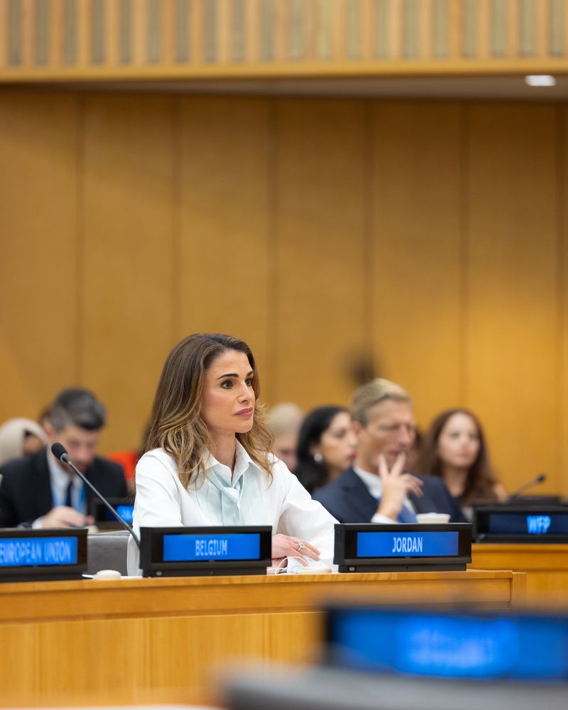 الملكة رانيا تشارك في اجتماع دولي بالأمم المتحدة لدعم أطفال فلسطين