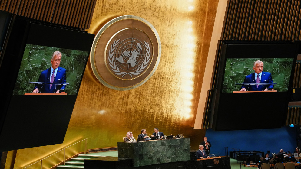 صورة حول : عاجل| الملك عبدالله الثاني أمام الأمم المتحدة: الصمت عن أزمة الشرق الأوسط تخلي عن إنسانيتنا عاجل| الملك عبدالله الثاني أمام الأمم المتحدة: الصمت عن أزمة الشرق الأوسط تخلي عن إنسانيتنا