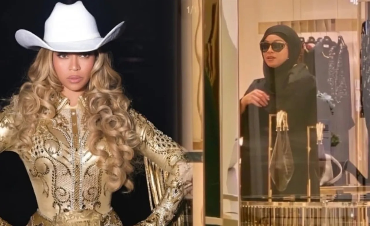 نجمة عالمية تظهر بالحجاب خلال زيارتها الدوحة وتكشف السبب