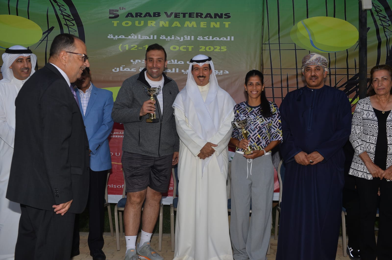 الأردن يتصدر العرب بـ24 كأسًا في البطولة العربية الخامسة لرواد التنس