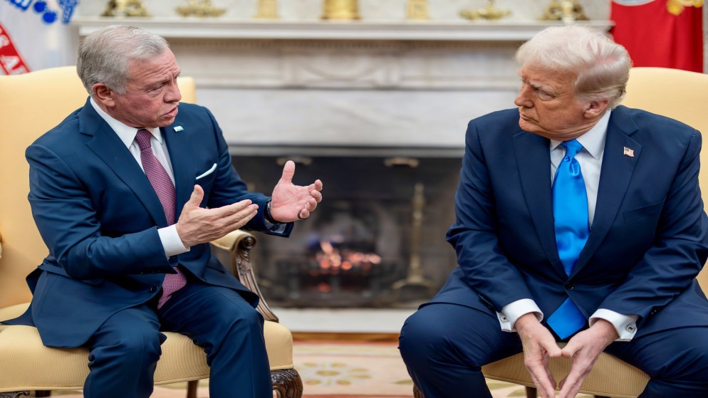 الملك يؤكد لترامب ضرورة وقف إطلاق النار في غزة