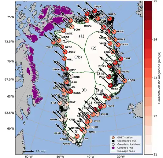 غرينلاند تتحرك وتتشوه بسبب ذوبان الجليد المستمر