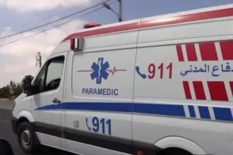 حادث سير بين مركبتين على طريق المطار