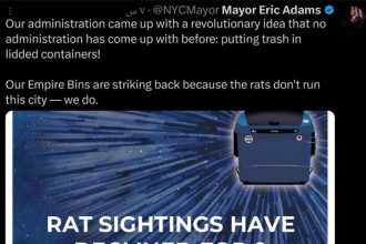 عمدة نيويورك يسخر من الجرذان قبل رحيله