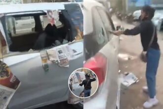 امرأة تحطم سيارة زوجها بسبب النفقة في الهند