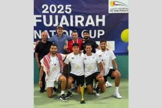 المنتخب الوطني للتنس يتوج بلقب بطولة الفجيرة الدولية للمنتخبات