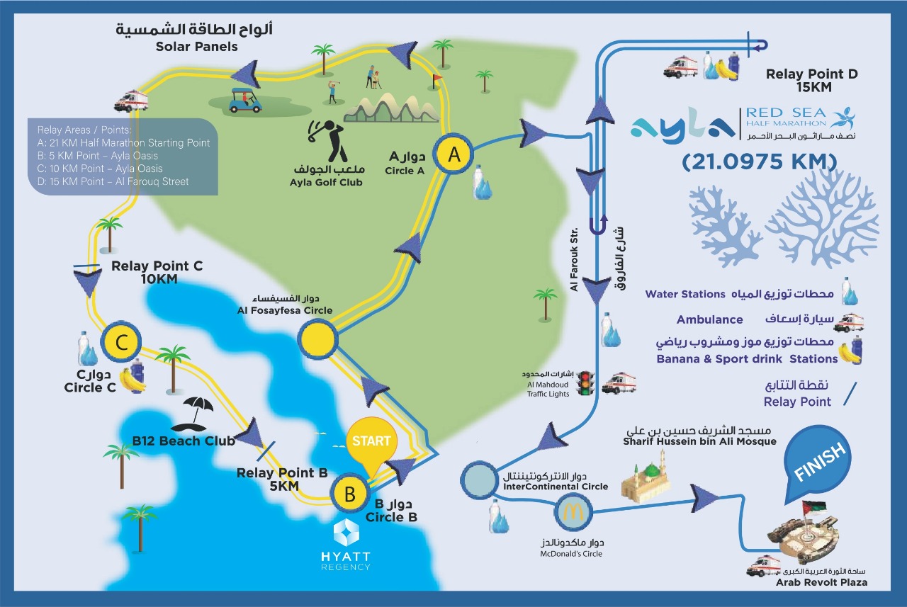 إغلاقات وتحويلات مرورية في العقبة استعداداً لانطلاق آيلة نصف ماراثون البحر الأحمر