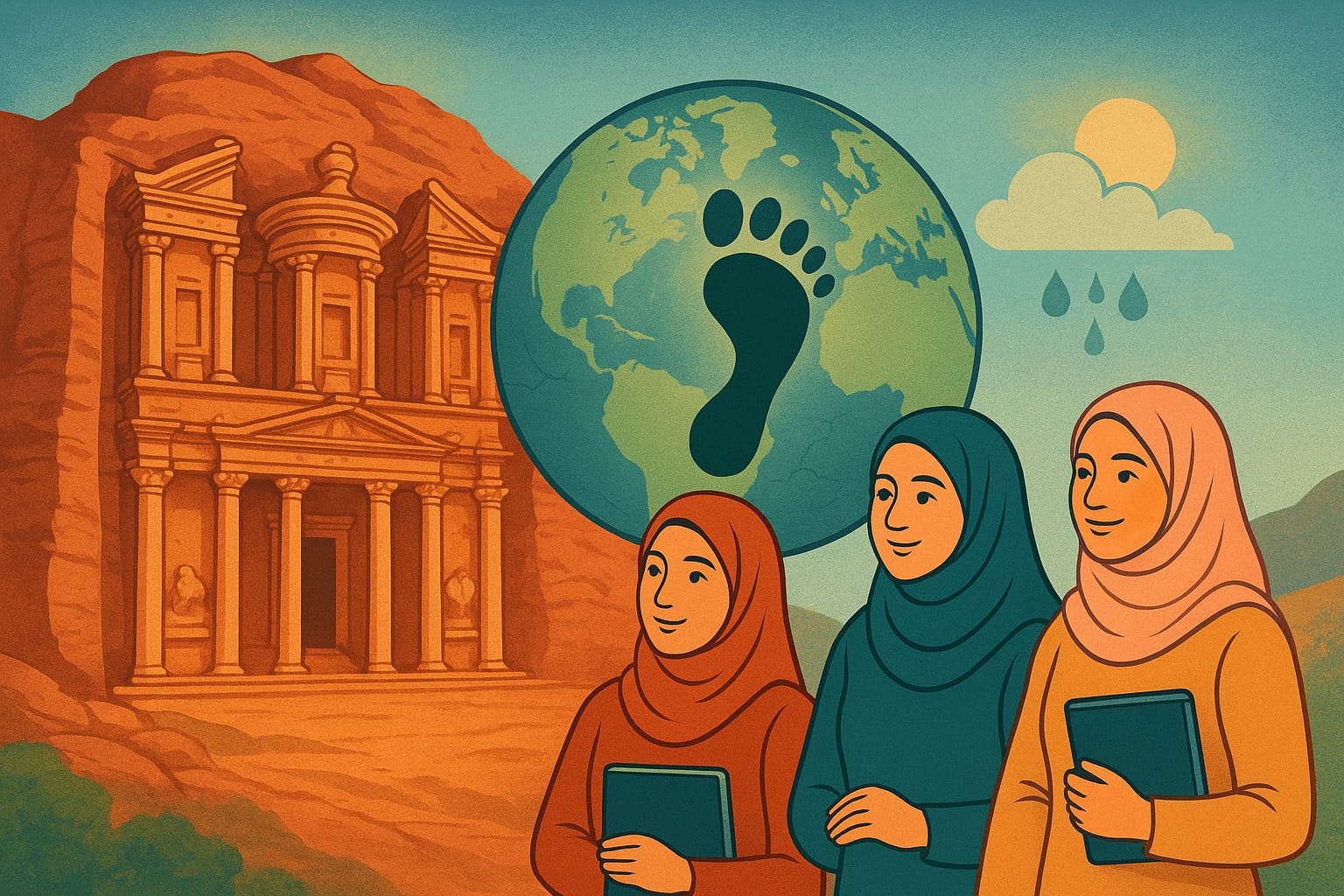 صورة حول : لخفض بصمتها الكربونية: طلبة بجامعة الحسين بن طلال يقترحون مصفوفة لجعل البترا نموذجًا عالميًا لخفض بصمتها الكربونية: طلبة بجامعة الحسين بن طلال يقترحون مصفوفة لجعل البترا نموذجًا عالميًا