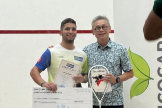 البطاينة يتوج بذهبية بطولة سنغافورة الدولية للسكواش تحت 17 عاماً