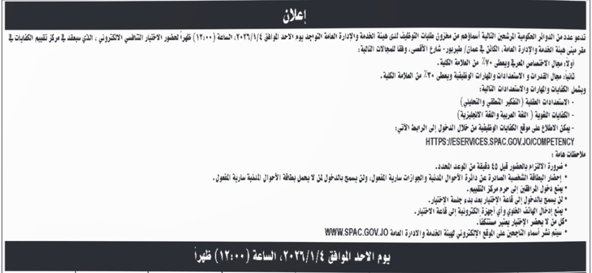 مدعوون للامتحان التنافسي… أسماء