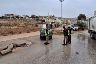 إغلاق شارع وادي أبو الزيغان احترازياً جراء تدفق المياه