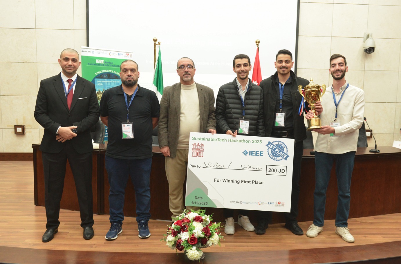 جامعة البترا تحقق المركزين الأول والثاني في مسابقة "هاكاثون الاستدامة 2025"