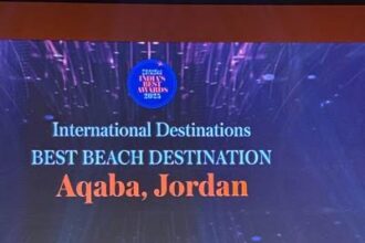 العقبة تحصد جائزة «أفضل وجهة شاطئية – الفئة الدولية» ضمن جوائز Travel + Leisure India’s Best Awards 2025