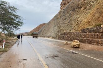 الكرك: إغلاق طريق مؤقت بسبب انهيارات وانزلاقات