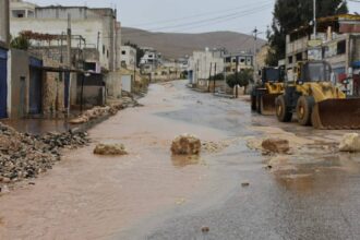 ارتفاع منسوب المياه في لواء القصر في محافظة الكرك