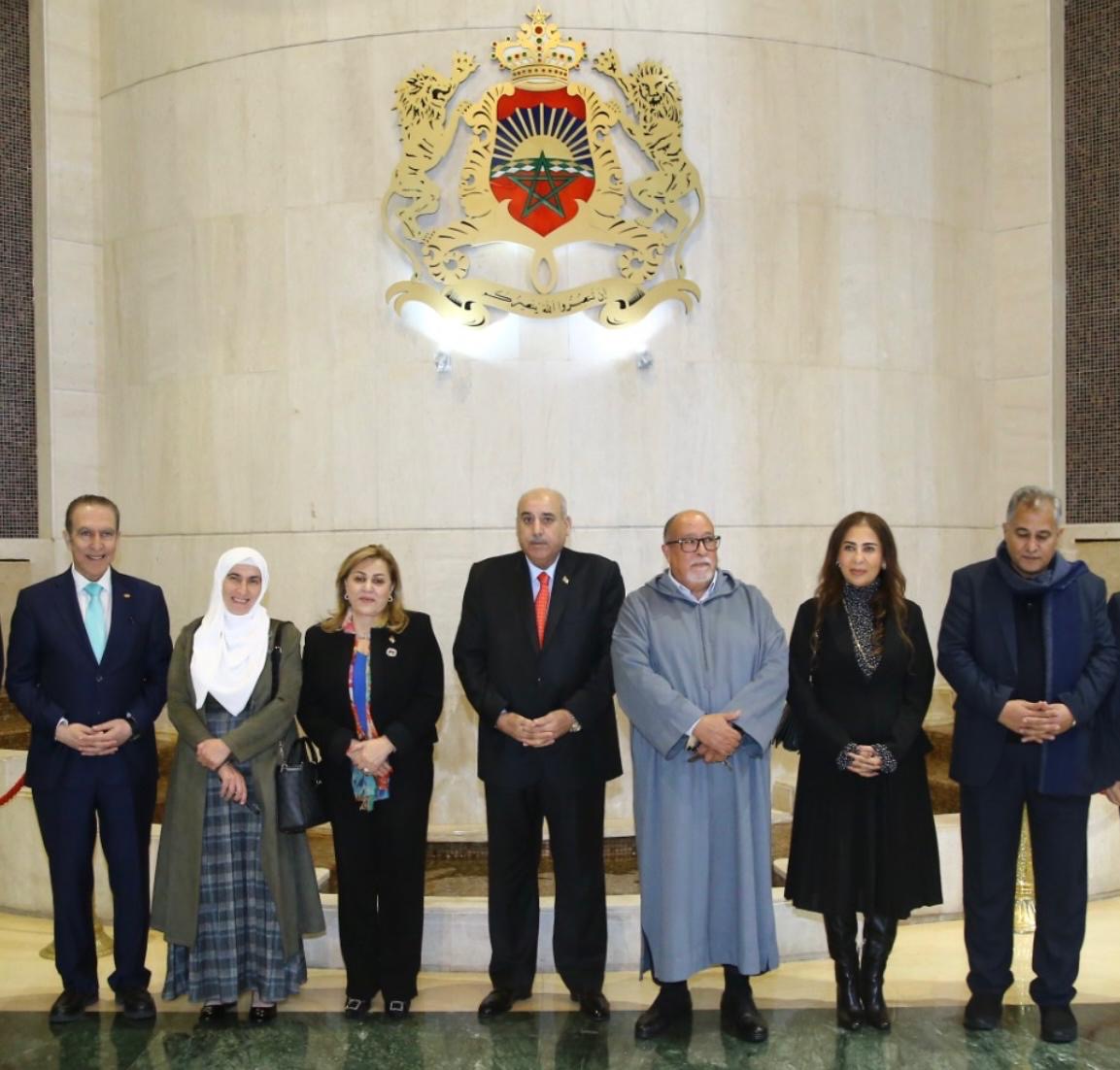 بالصور... وفد برلماني برئاسة القاضي يبدأ زيارته للمغرب