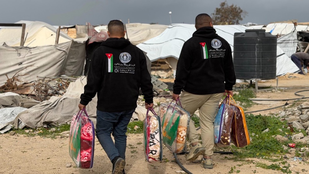 استجابة عاجلة للأردن لإغاثة النازحين بغزة مع المنخفض الجوي