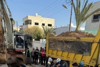 سقوط عامل داخل حفرة في لواء الرمثا