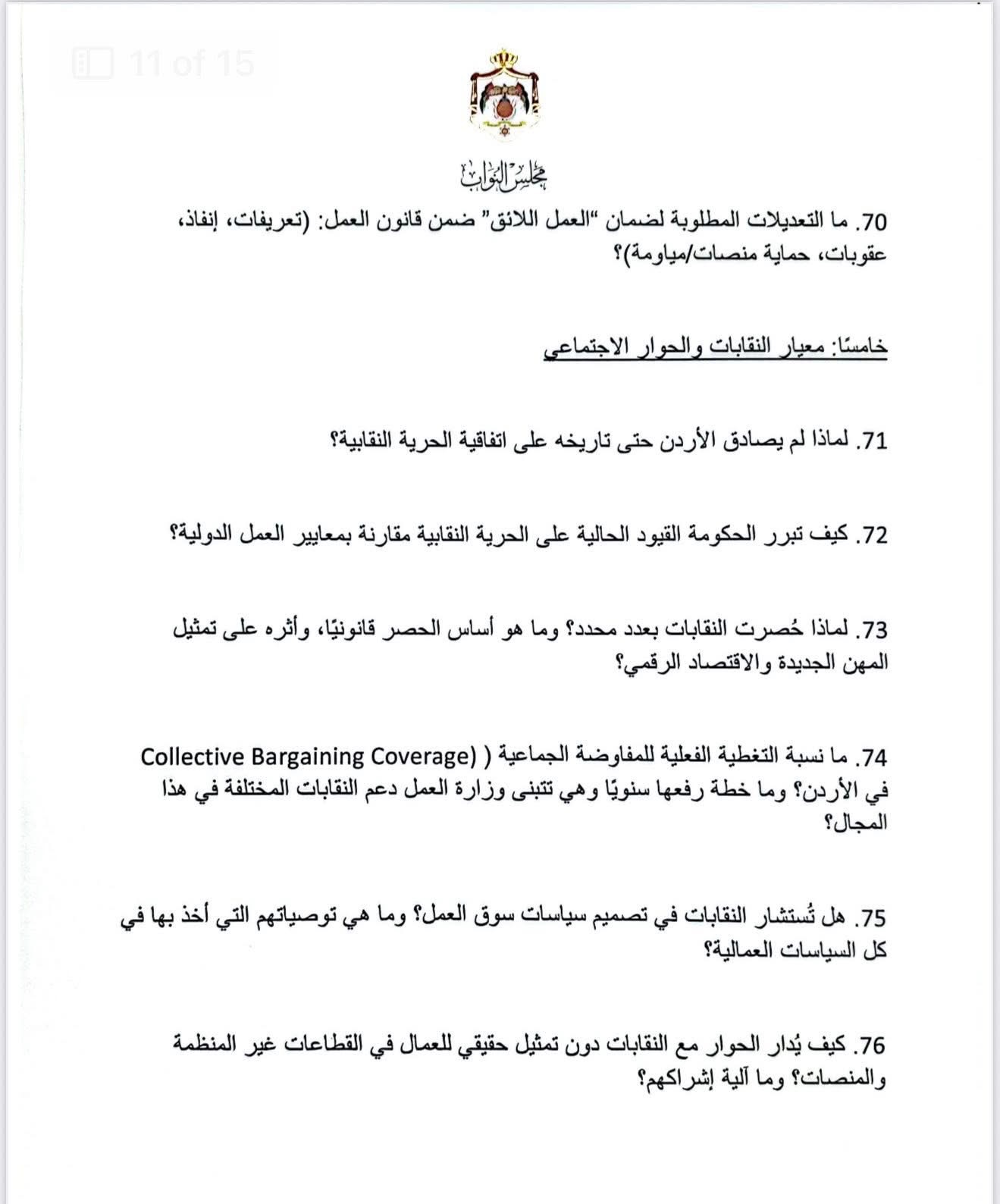 النائب طهبوب تسجل سابقة بتاريخ مجلس النواب في عدد الأسئلة باستجواب واحد