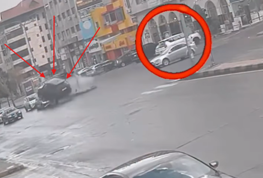 حادث سير مروع في شارع الشهيد وصفي التل نتيجة مخالفة اتجاه الإلزامي