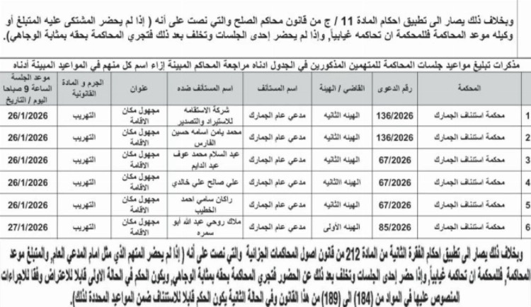 10 أيام لتسليم أنفسكم… أسماء