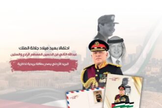 البريد الأردني يطرح بطاقة تذكارية بمناسبة عيد ميلاد جلالة الملك الـ64