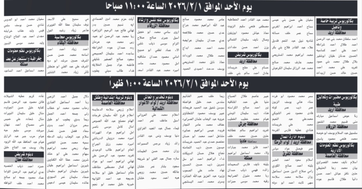صورة حول : دوائر حكومية تدعو المرشحين للامتحان التنافسي اليوم دوائر حكومية تدعو المرشحين للامتحان التنافسي اليوم
