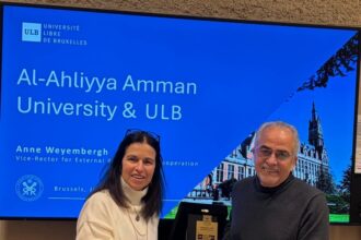 رئيس جامعة عمّان الأهلية يزور جامعة (ULB) في بروكسل