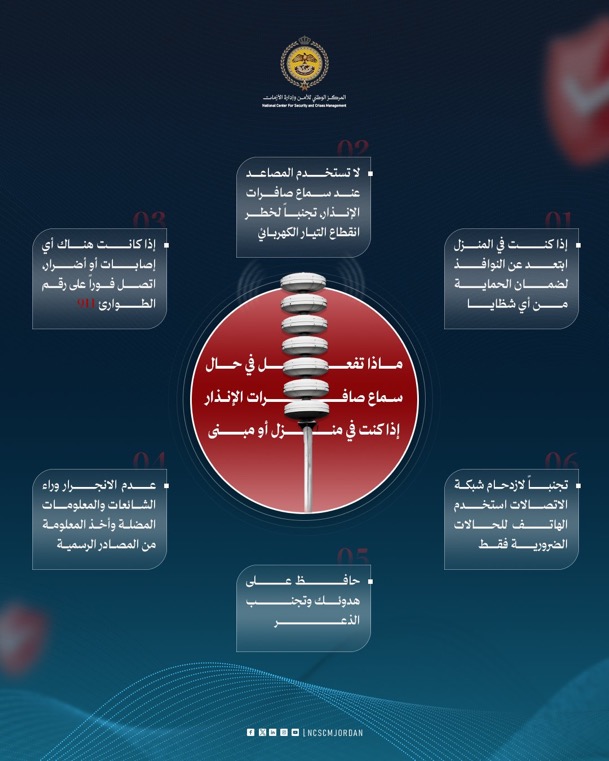 مدلولات صافرات الإنذار… تفاصيل