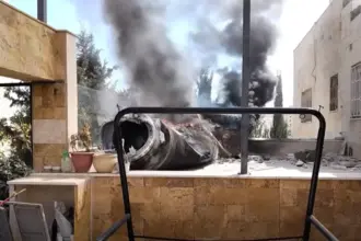 سقوط شظايا صاروخ في مرج الحمام