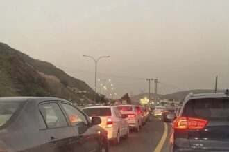 تصادم 7 مركبات على طلوع المصطبة باتجاه عمّان