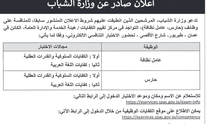 وظائف حكومية شاغرة… تفاصيل