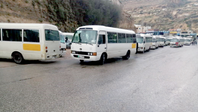 تطبيق نظام تردد منتظم لحافلات الطفيلة – عمان