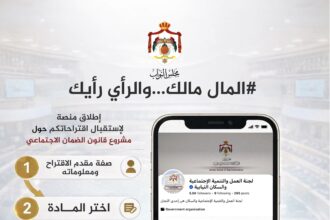 إطلاق منصة لاستقبال مقترحات المواطنين حول قانون الضمان