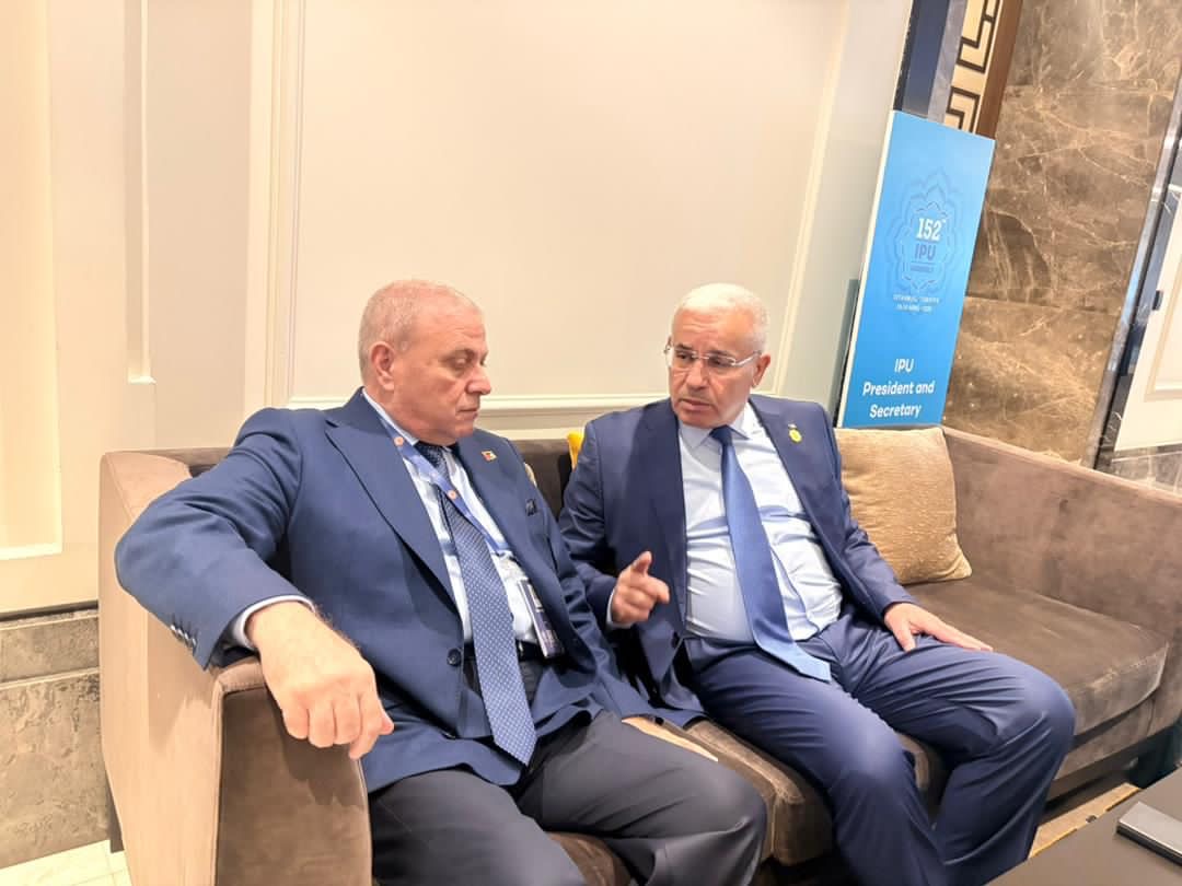 عطية خلال لقاءه رئيس الاتحاد البرلماني العربي يؤكد على الوصاية الهاشمية على المقدسات